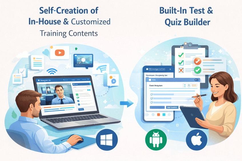 In-house training content creator and online quiz builder.